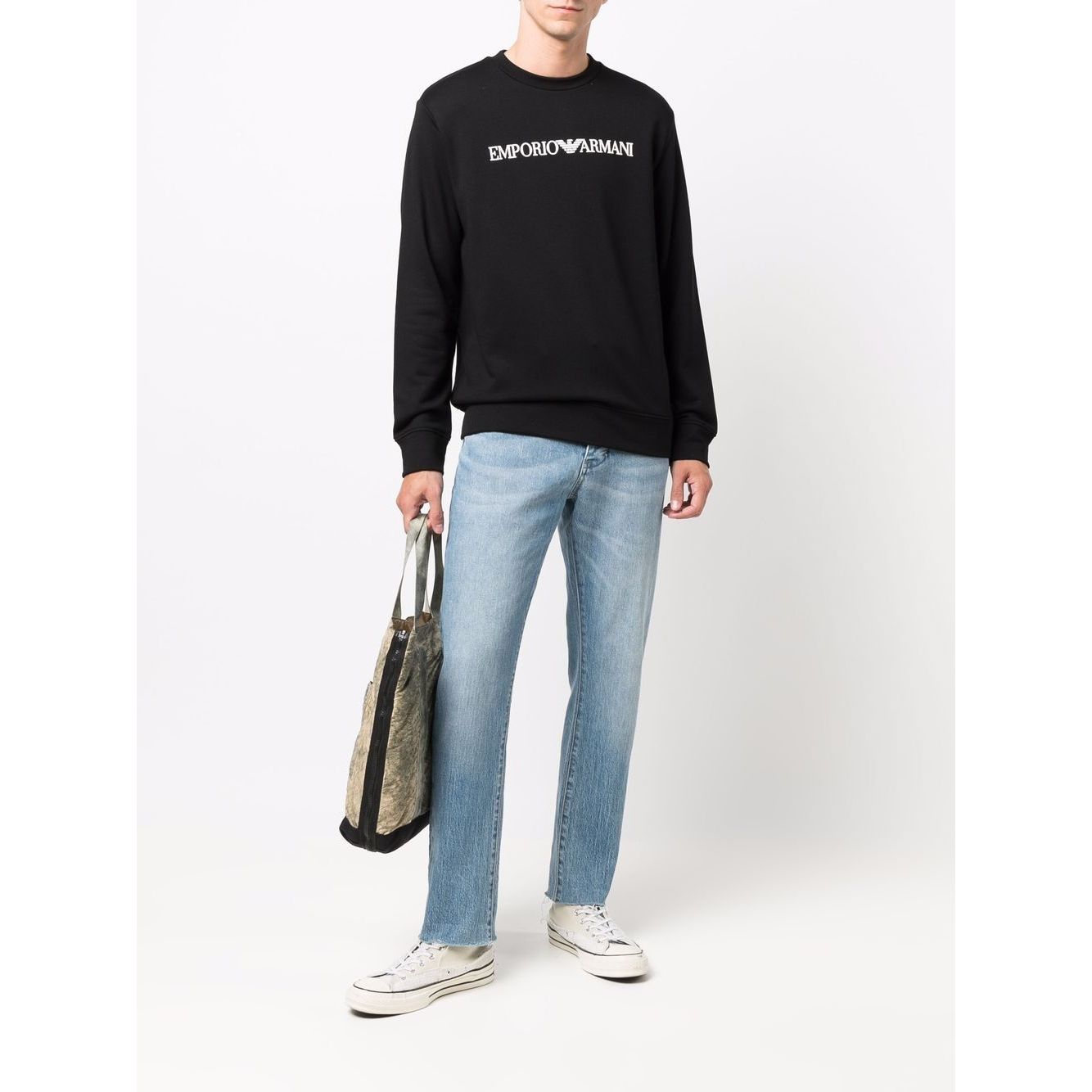 Emporio Armani Modal-blend sweatshirt with logo print