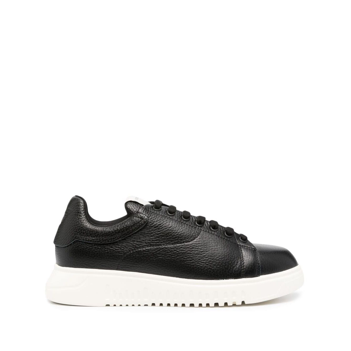 Emporio Armani tumbled leather sneakers