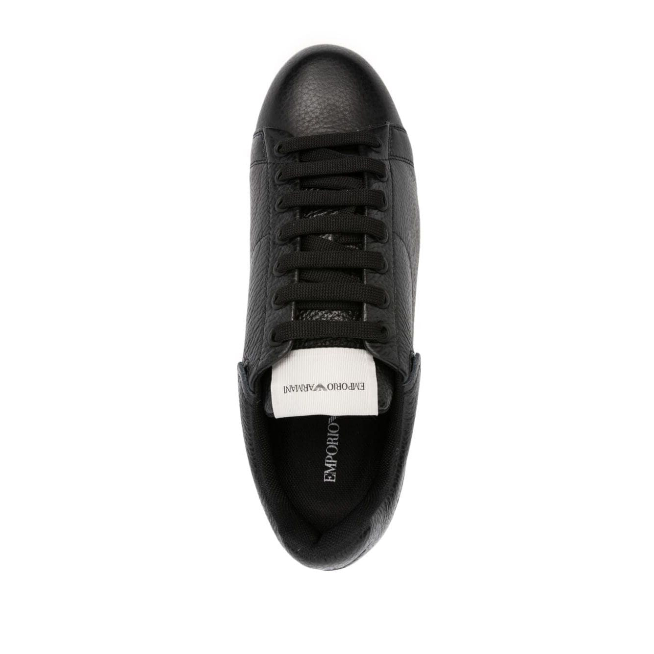 Emporio Armani tumbled leather sneakers