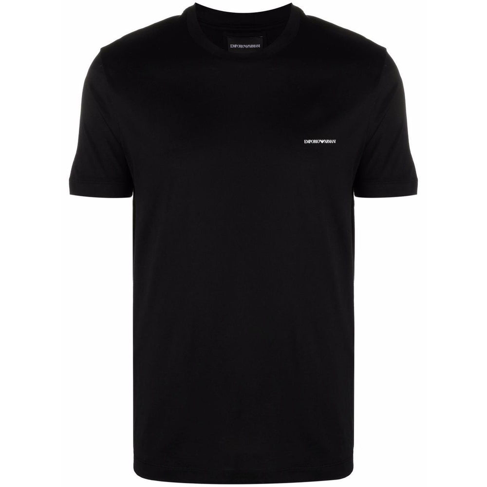 Emporio Armani ASV Lyocell blend jersey T-shirt with micro logo lettering