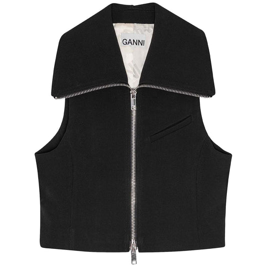 Ganni Sleeveless tank top with zip Topwear
