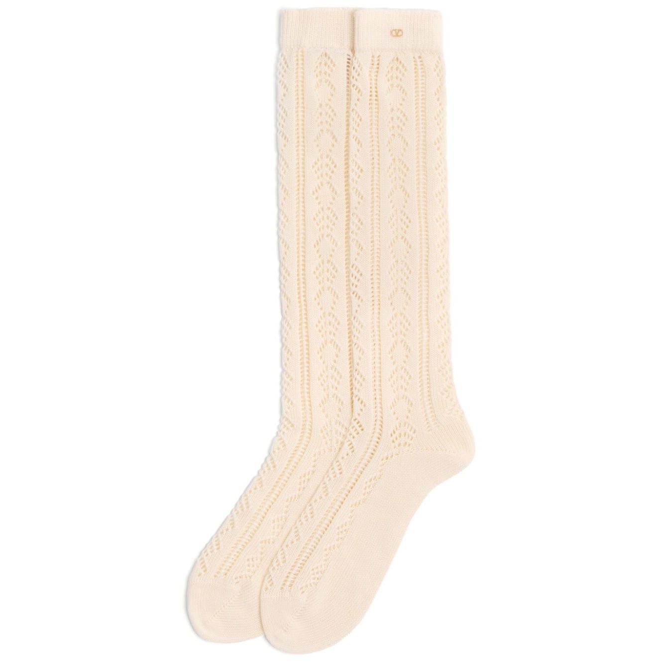 Valentino Perforated Cotton Socks with Vlogo
