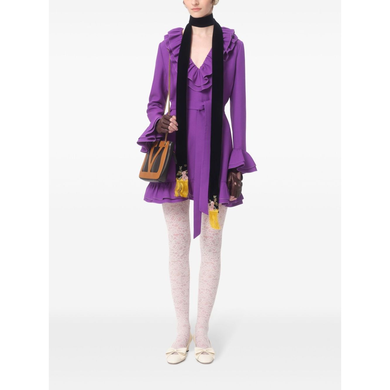 Valentino Crepe couture mini dress