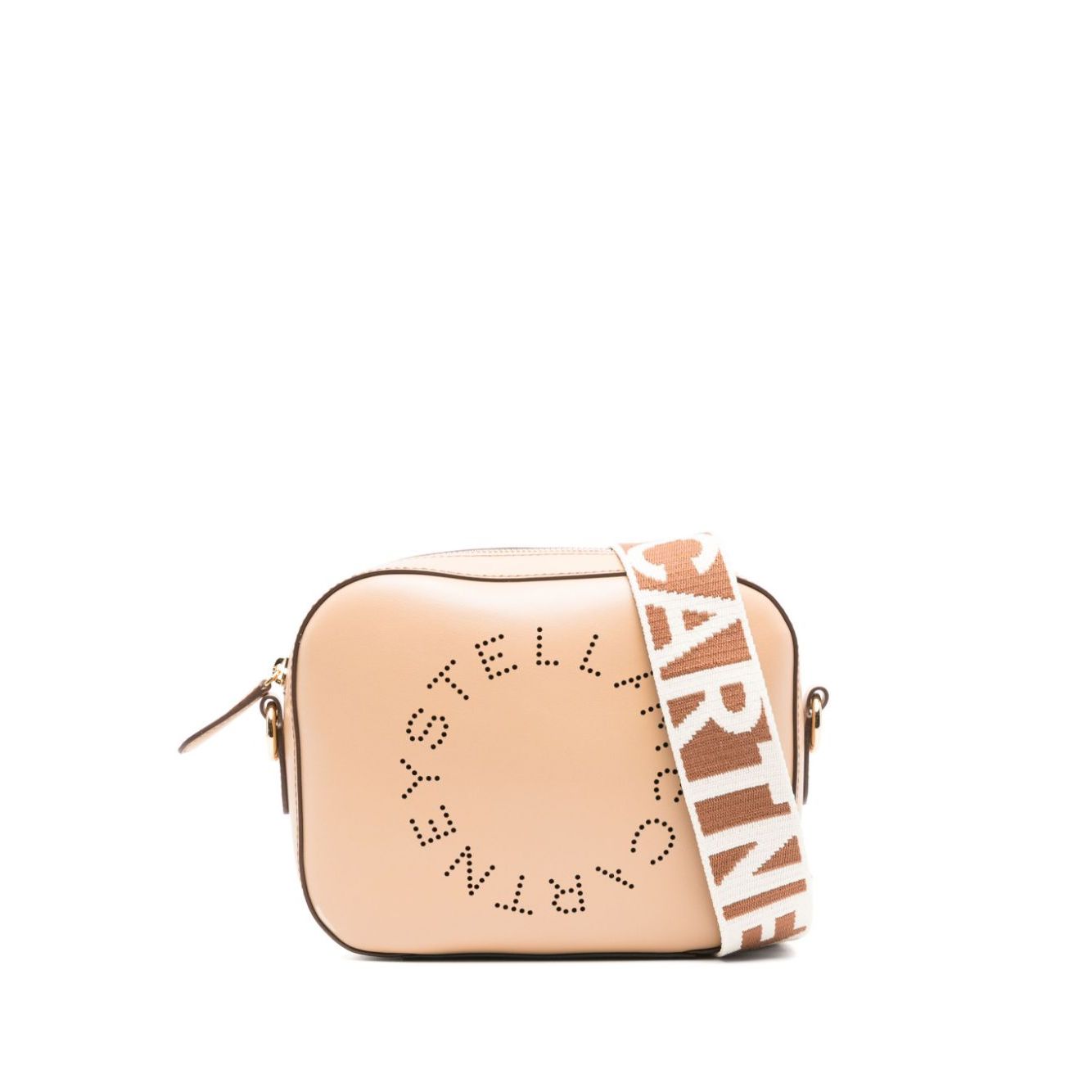Front view with bag zipped and handles upright.