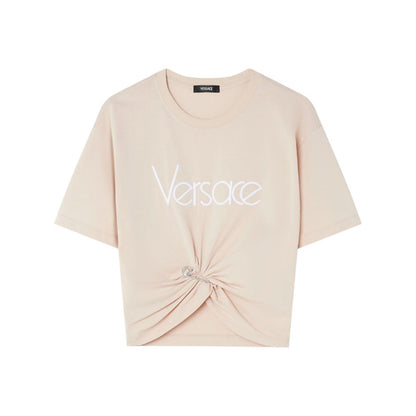Versace 1978 Re-Edition Logo Safety Pin Short T-Shirt