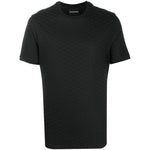 Emporio Armani Mercerised-jersey T-shirt with all-over jacquard eagle Topwear
