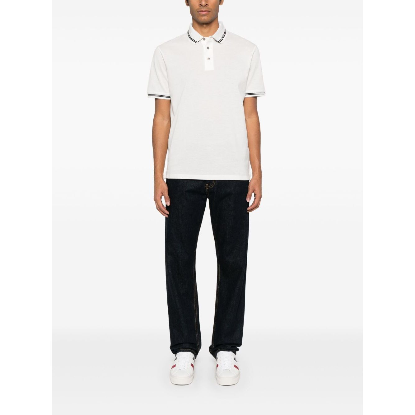 Emporio Armani Piqué polo shirt with piped collar