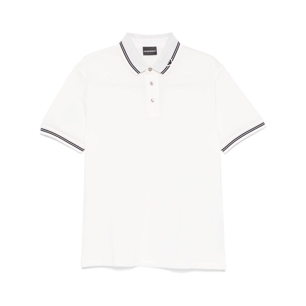 Emporio Armani Piqué polo shirt with piped collar