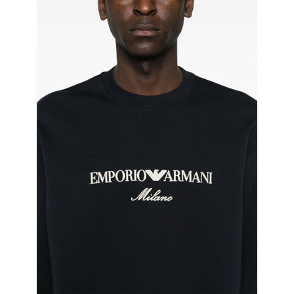Emporio Armani ASV Double-jersey sweatshirt with logo embroidery