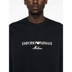 Emporio Armani ASV Double-jersey sweatshirt with logo embroidery