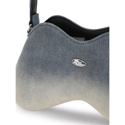 Diesel double-d denim shoulder bag