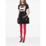 Valentino crepe couture short dress with bows