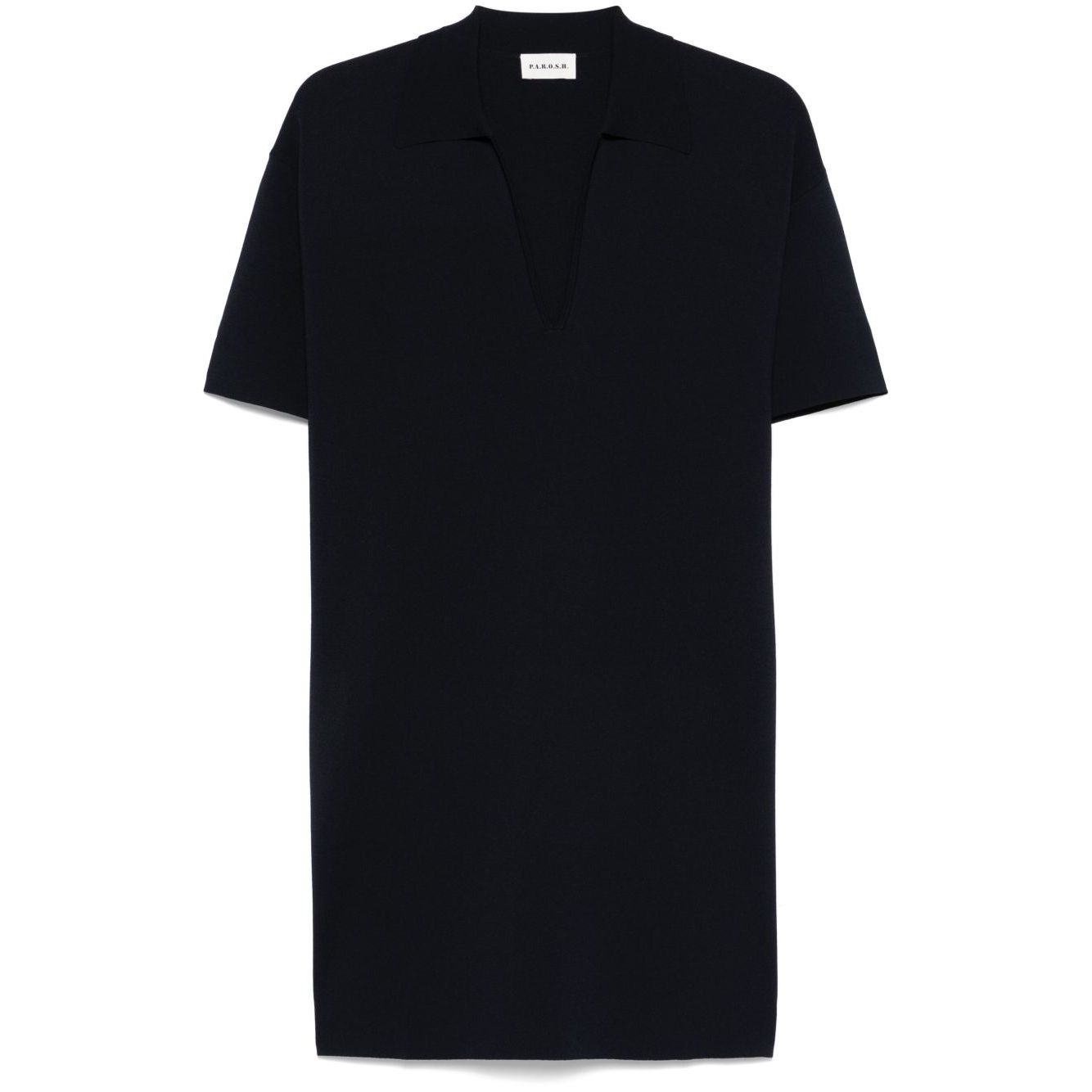 Parosh mini dress with collar detail and V-neckline