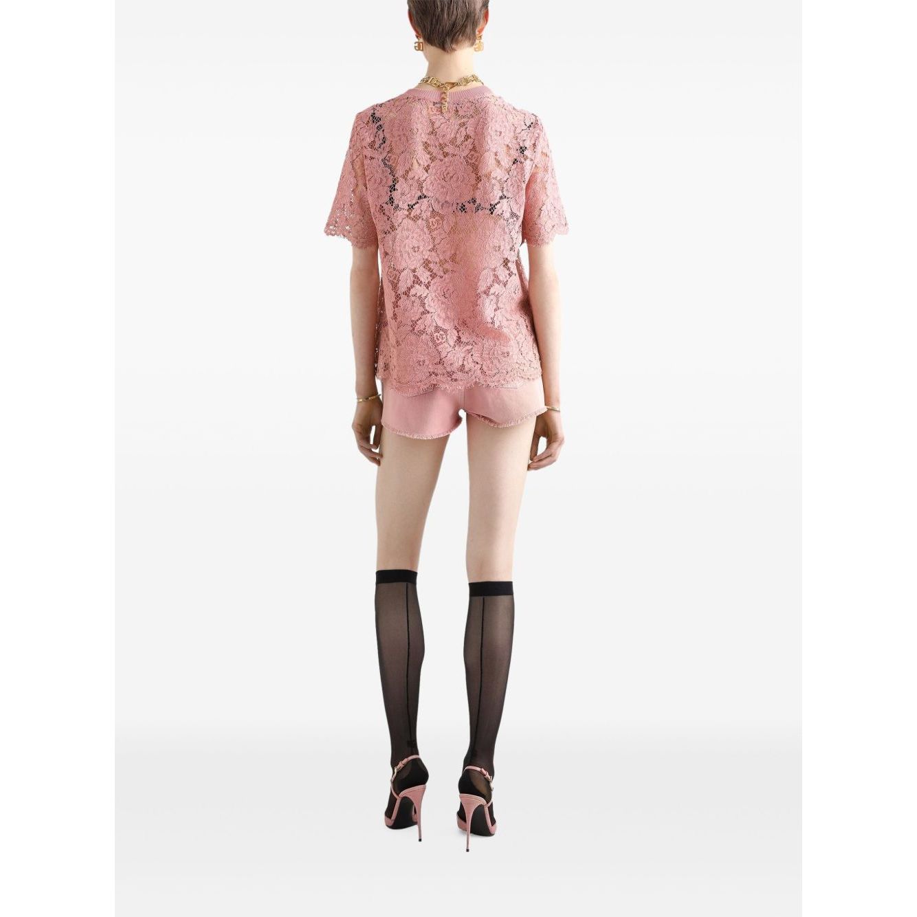 Dolce & Gabbana corded lace short sleeved T-shirt