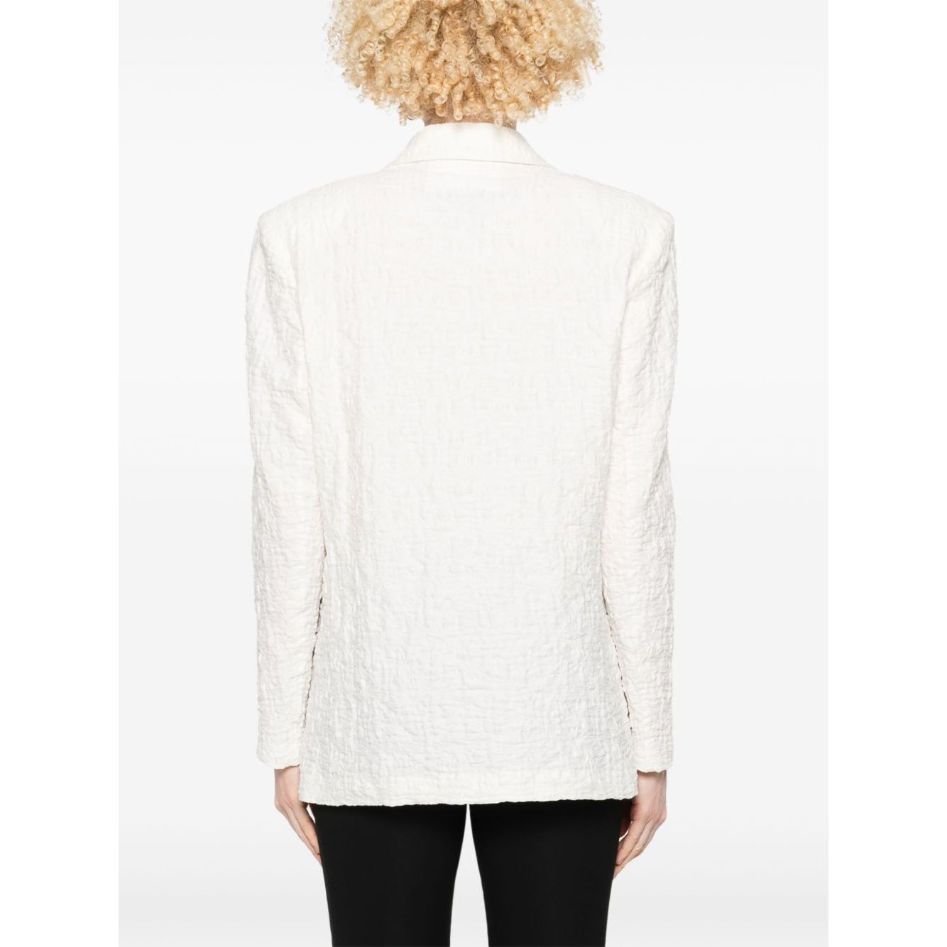 Harris Wharf London crinkled shoulder-pads blazer