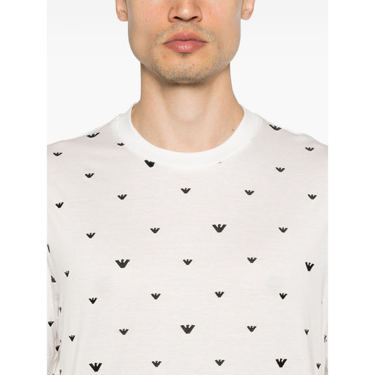 Emporio Armani Allover Logo T -Shirt Topwear