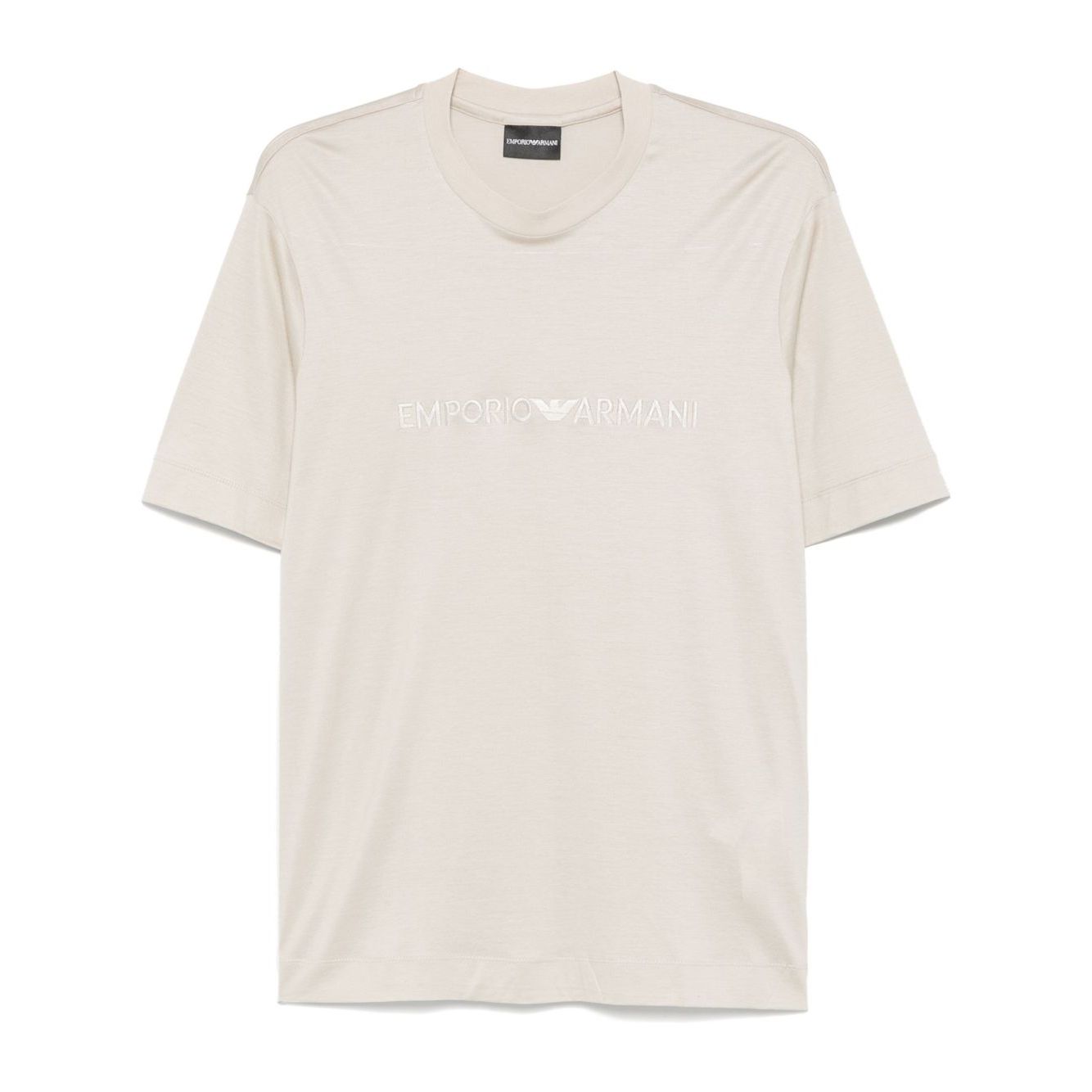 Emporio Armani ASV jersey-Lyocell blend T-shirt with embroidery