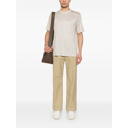 Emporio Armani ASV jersey-Lyocell blend T-shirt with embroidery