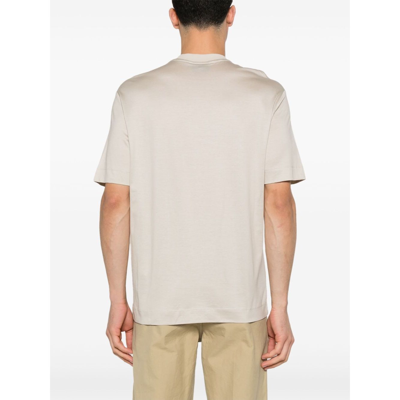 Emporio Armani ASV jersey-Lyocell blend T-shirt with embroidery