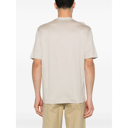 Emporio Armani ASV jersey-Lyocell blend T-shirt with embroidery