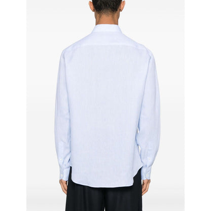 Emporio Armani logo-embroidered long-sleeve shirt