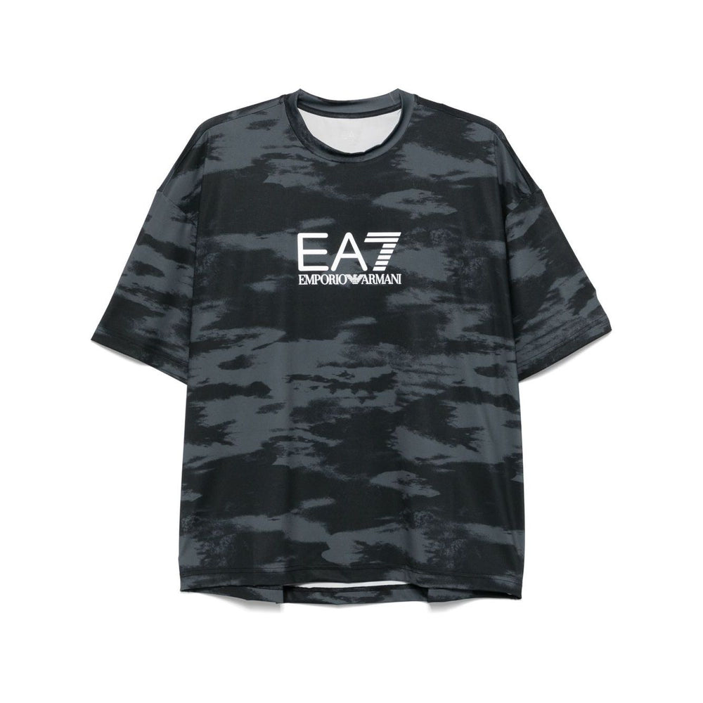 EA7 T-shirts and Polos Black Topwear