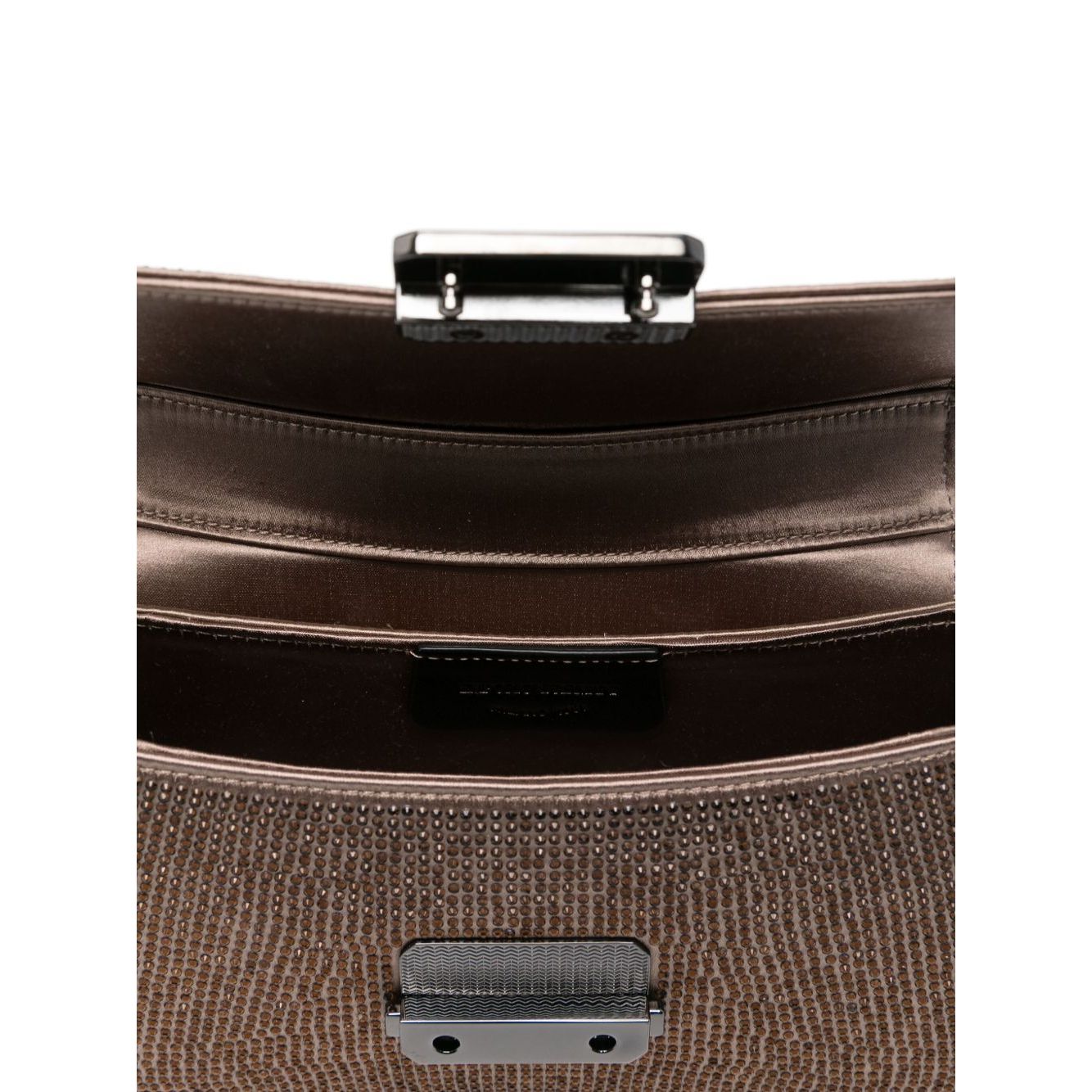 Front view with bag zipped and handles upright.
