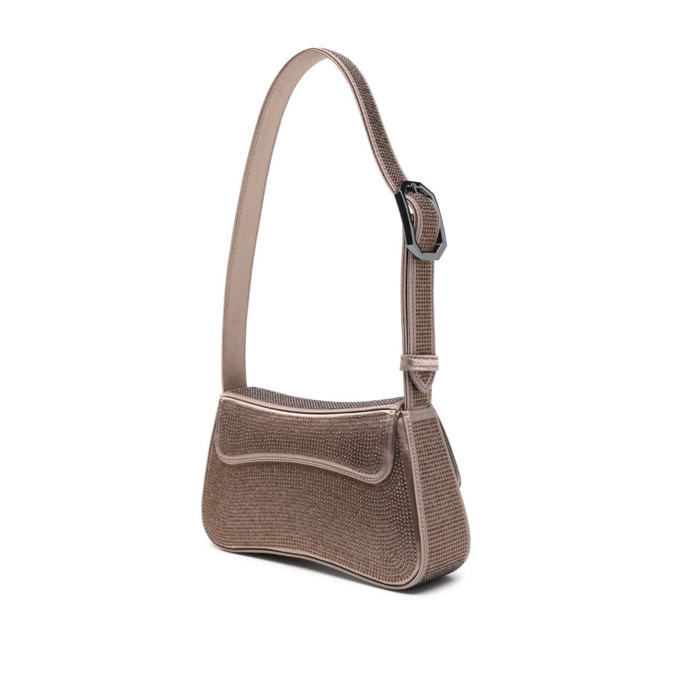 Emporio Armani Satin shoulder bag with rhinestones Shoulder