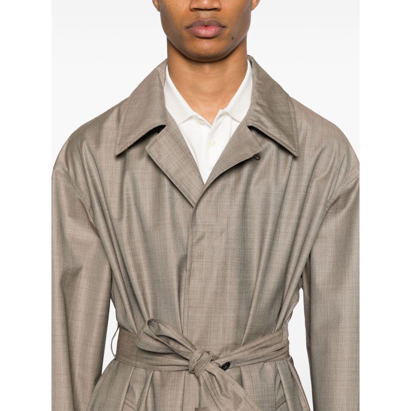Emporio Armani virgin-wool trench coat