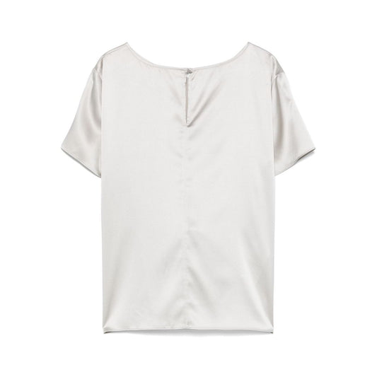 Emporio Armani crewneck silk top Topwear