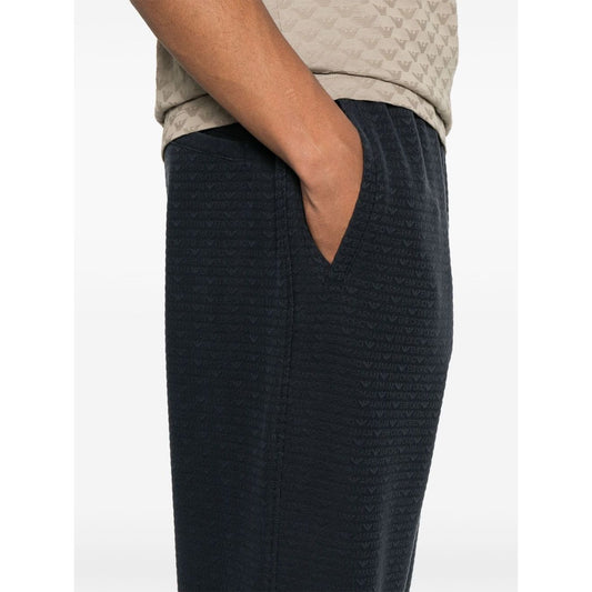 Emporio Armani ASV Lyocell blend jersey joggers with all-over lettering Trousers