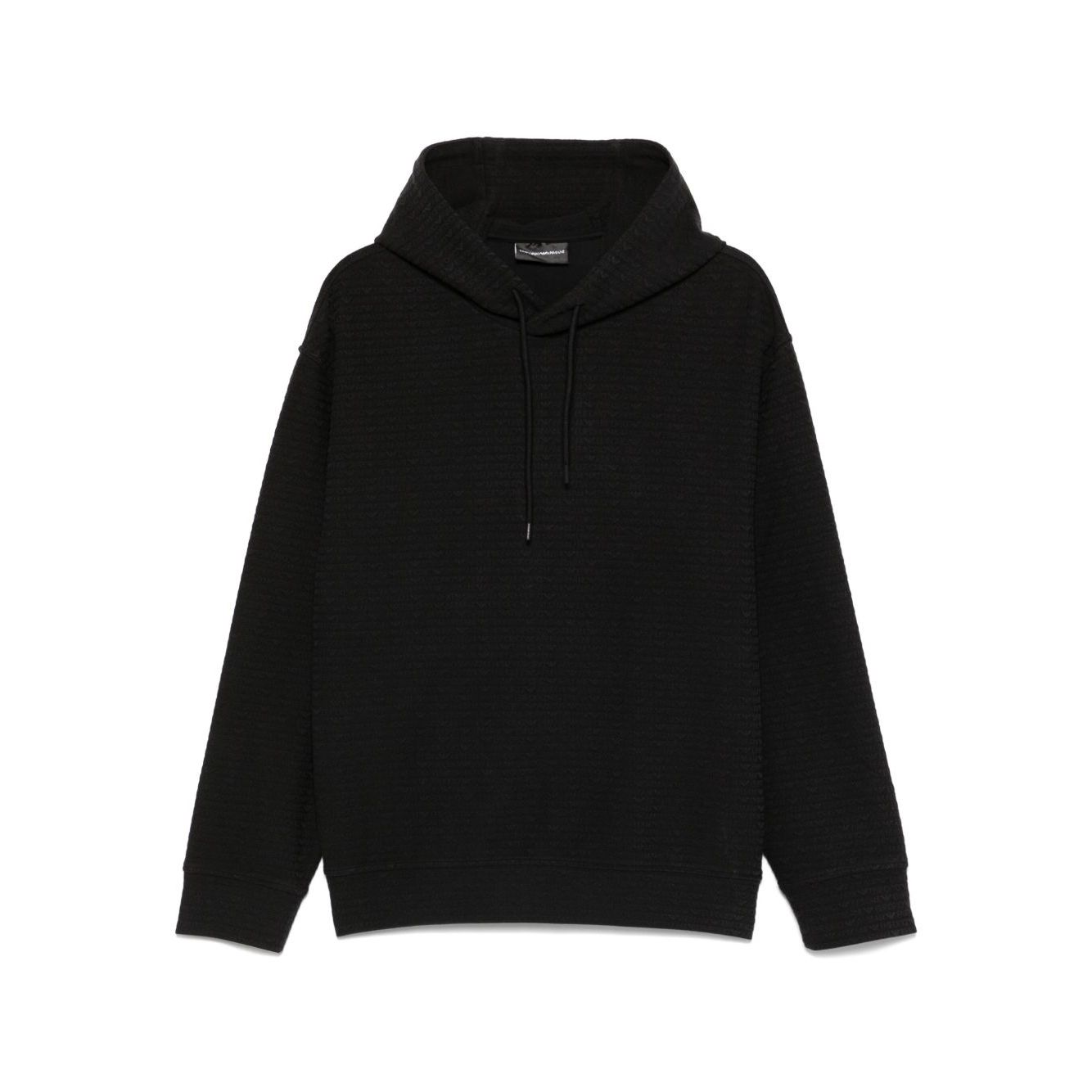 Emporio Armani logo embroidered hoodie