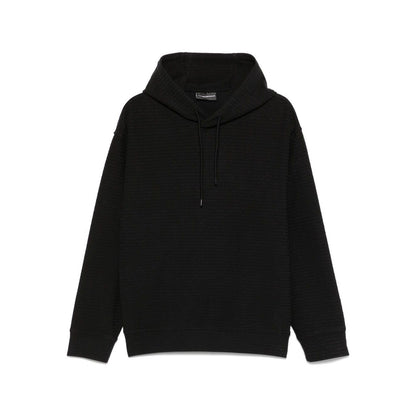 Emporio Armani logo embroidered hoodie