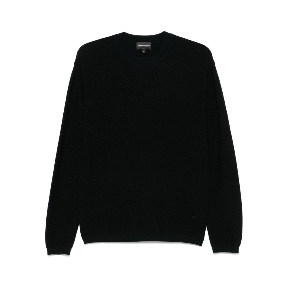 Emporio Armani Sweaters Blue Topwear