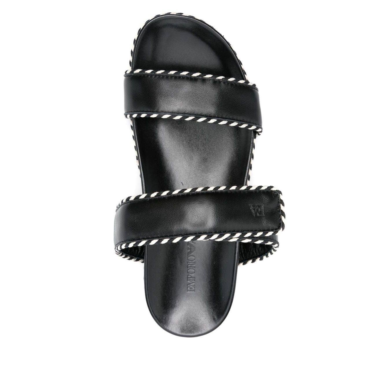 EMPORIO ARMANI EXCLUSIVE Emporio Armani Sandals with nappa strap and two-tone profiles