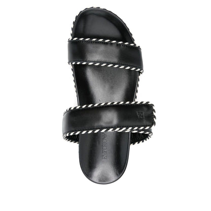 EMPORIO ARMANI EXCLUSIVE Emporio Armani Sandals with nappa strap and two-tone profiles
