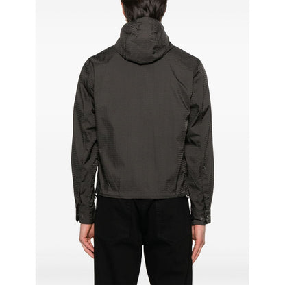 Emporio Armani Blouson with internal nylon bib jacquard all-over lettering