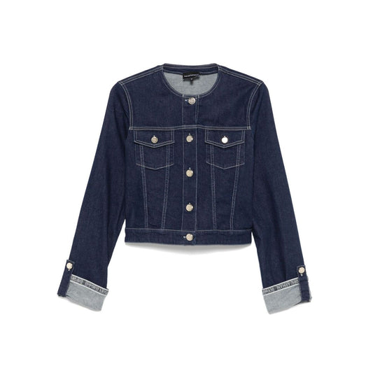 Emporio Armani Coats Blue