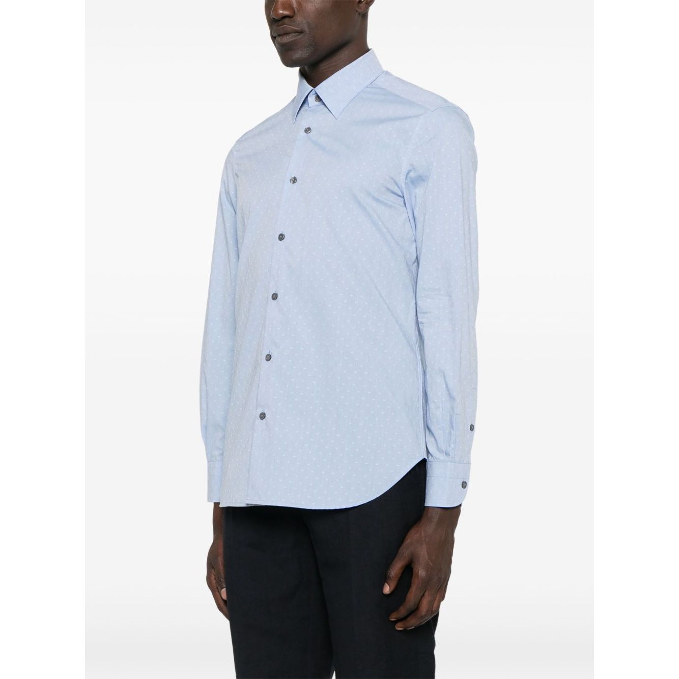 Emporio Armani Shirts Clear Blue