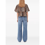 GANNI Top Brown