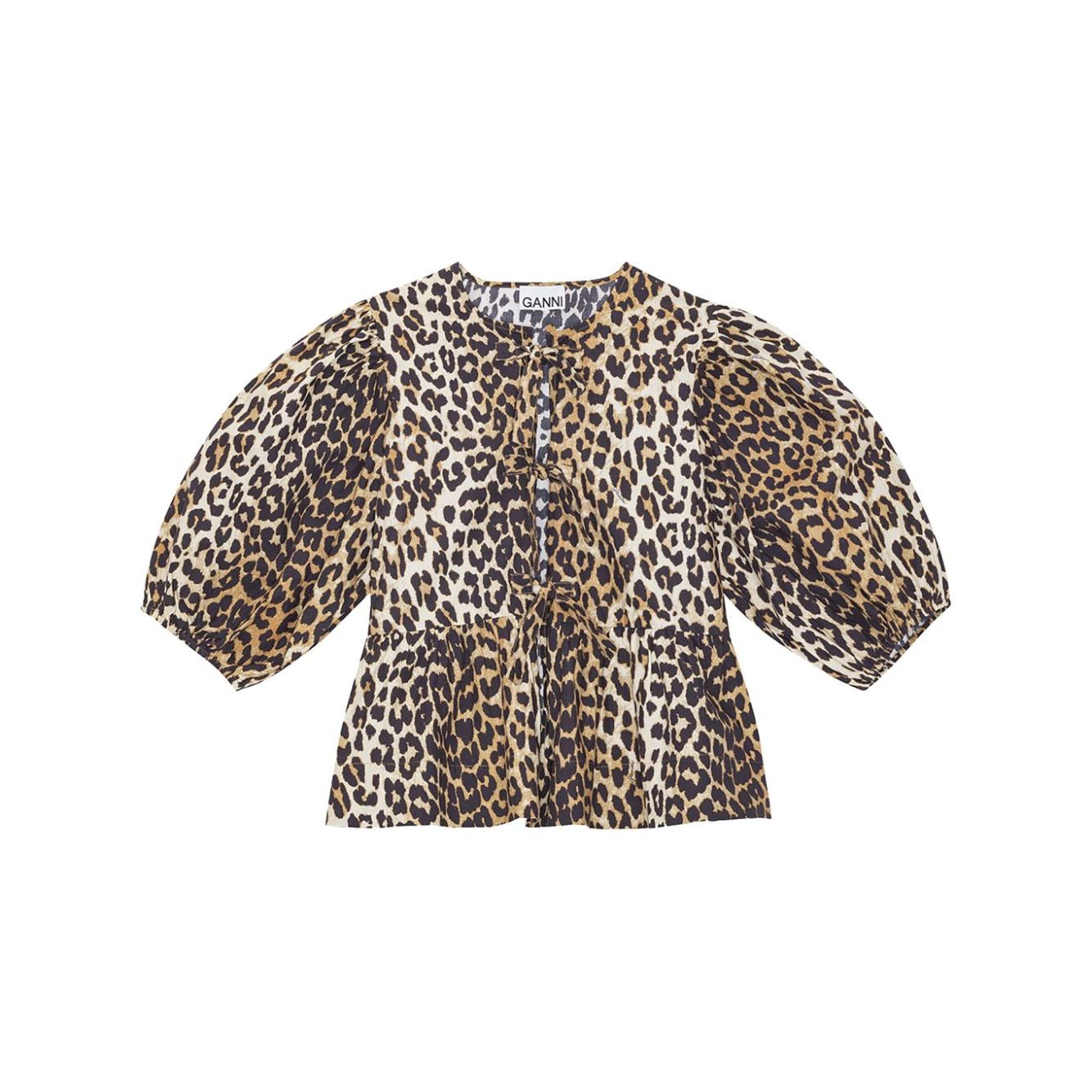 GANNI Top Brown