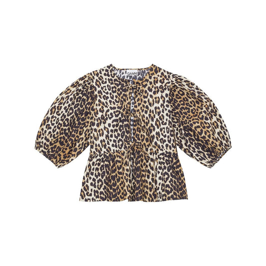 GANNI Top Brown