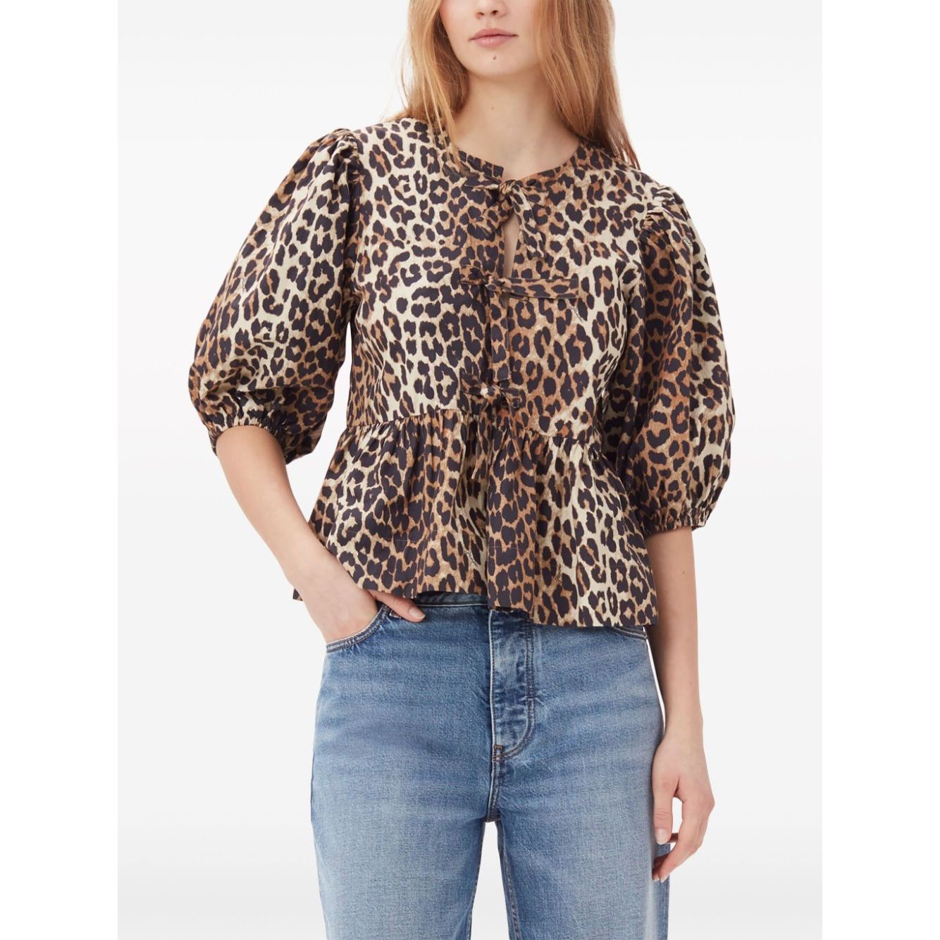 GANNI Top Brown