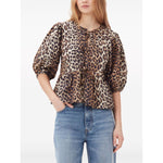 GANNI Top Brown