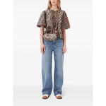 GANNI Top Brown