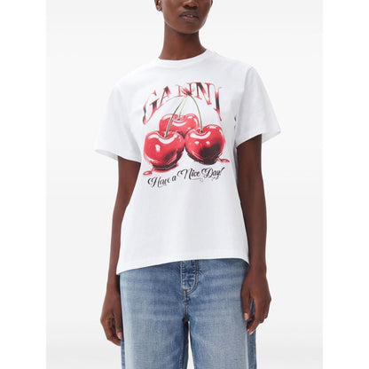 GANNI T-shirts and Polos White
