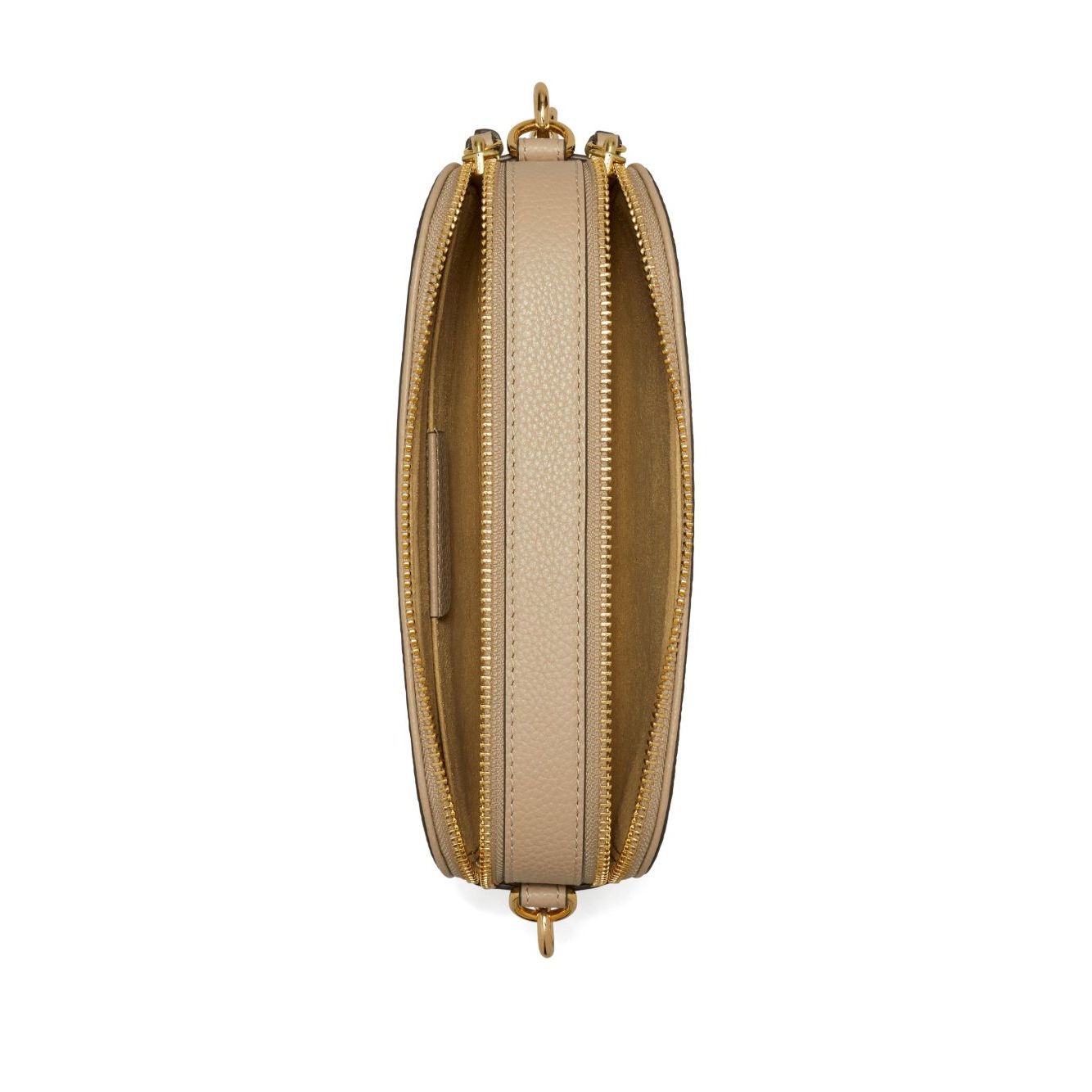 Front view with bag zipped and handles upright.