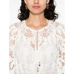 Zimmermann Coco lace midi dress - ivory