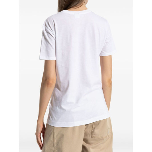 PS By Paul Smith T-shirts and Polos White, back view of organic cotton Poodle print t-shirt with short sleeves and crew neck.