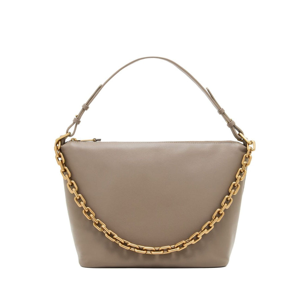 Emporio Armani Medium leather hobo bag with chain Handbag